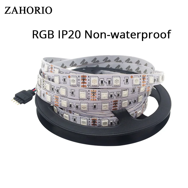ZAHORIO 5050 Светодиодная лента DC12V 5 м 10 300 светодиодный s RGB 60 s/M лампы Гибкий Светильник