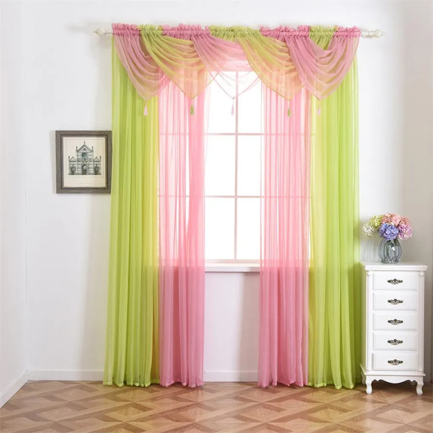 Ouneed 1 шт. 45*45 см современная вуаль занавески лоскуты все цвета Pelmet Valance сетчатые s