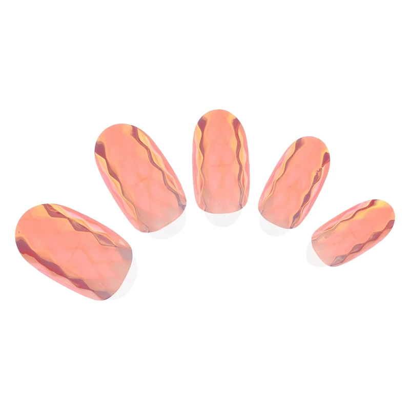 NDK-LX02-03 NADECO Мода Lozenge лицо клей вкладки хром голографическая роскошь нажмите на ногти Советы - Цвет: NDK-LX02-03