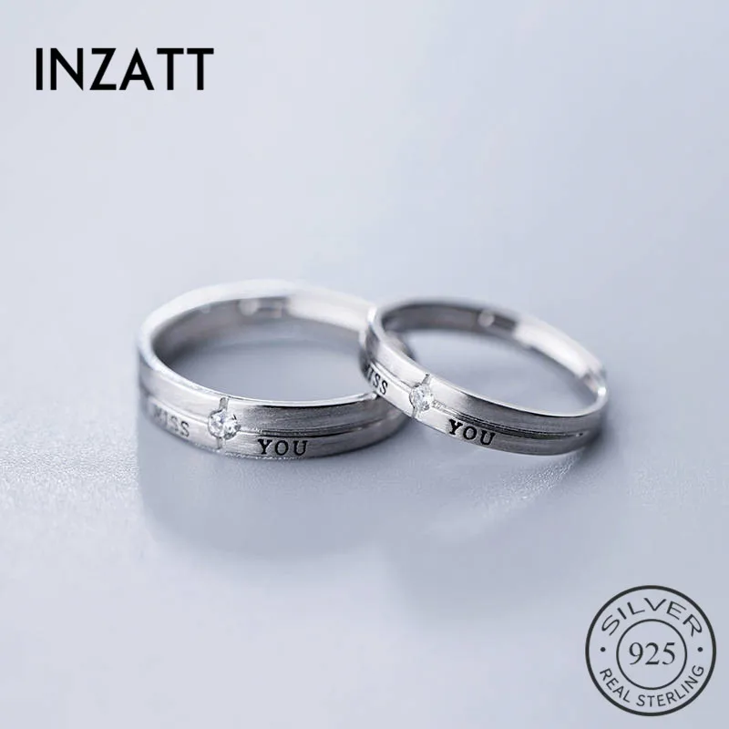 Женское кольцо с надписью I MISS YOU INZATT очаровательные вечерние ювелирные изделия