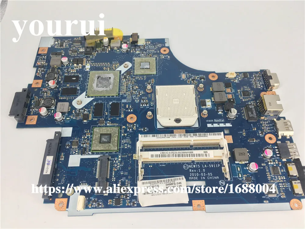 NEW75 LA-5911P материнская плата для ноутбука ACER ASPIRE 5551 серии NV53 M880G Radeon DDR3 MBWM602001 MB.WM602.001