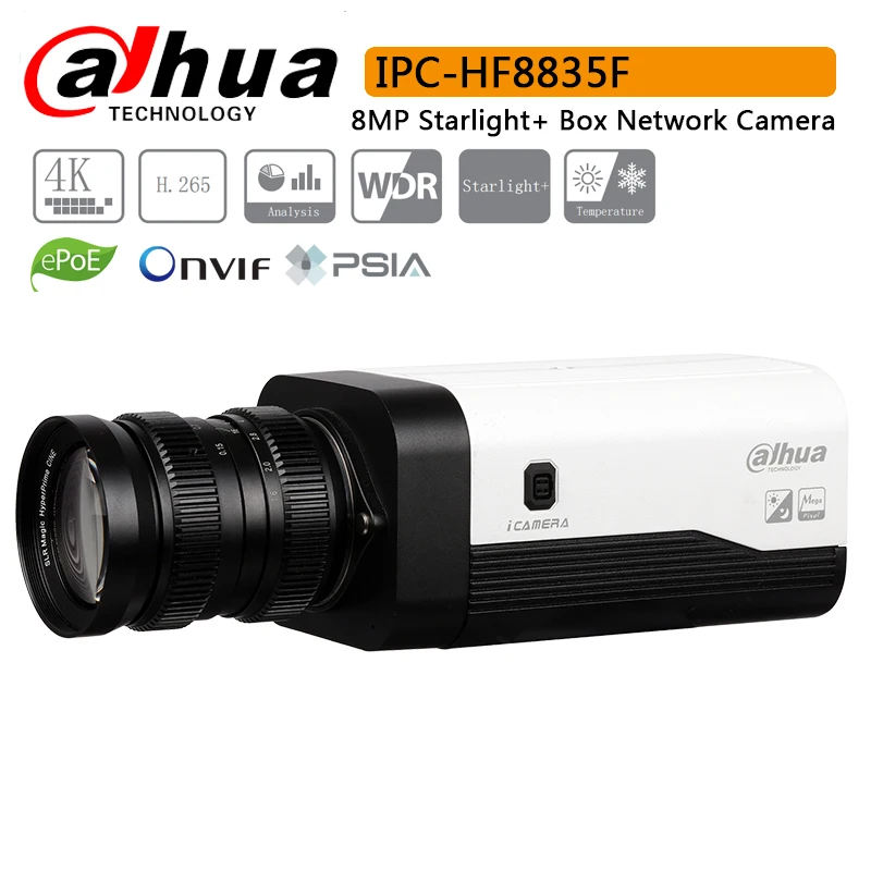 Оригинальный Dahua IPC-HF8835F 8MP Starlight + Box Поддержка сетевой камеры многопоточный