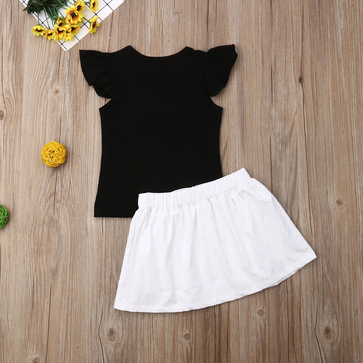 От 1 до 5 лет летние комплекты одежды для маленьких девочек футболки с рукавами