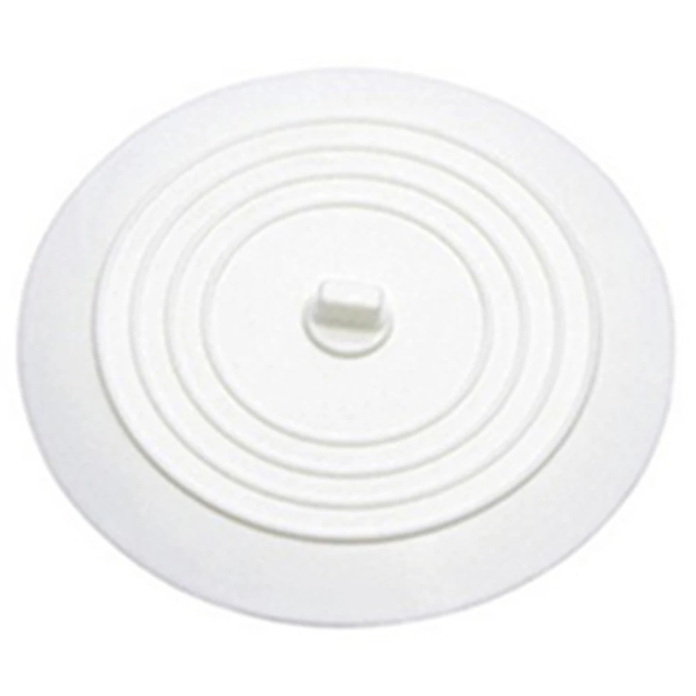 15cm Round Basin Kitchen Universal Silicone Flat Cover Bathtub Shower Accessory Hair Catcher Sink Water Stopper Drain Plug - Цвет: Белый