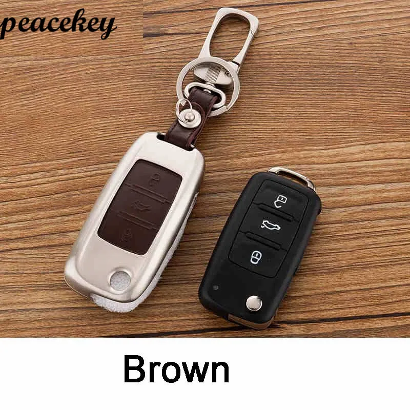 Чехол для автомобильного ключа peacekey чехол из цинкового сплава Skoda Octavia A5 1 2 3 Fabia