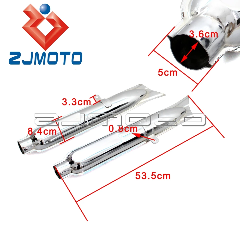 1 пара выхлопной глушитель для мотоцикла BMW K750 M1 M72 R71 R12 CJ Dnepr MT12 выхлопные трубы с