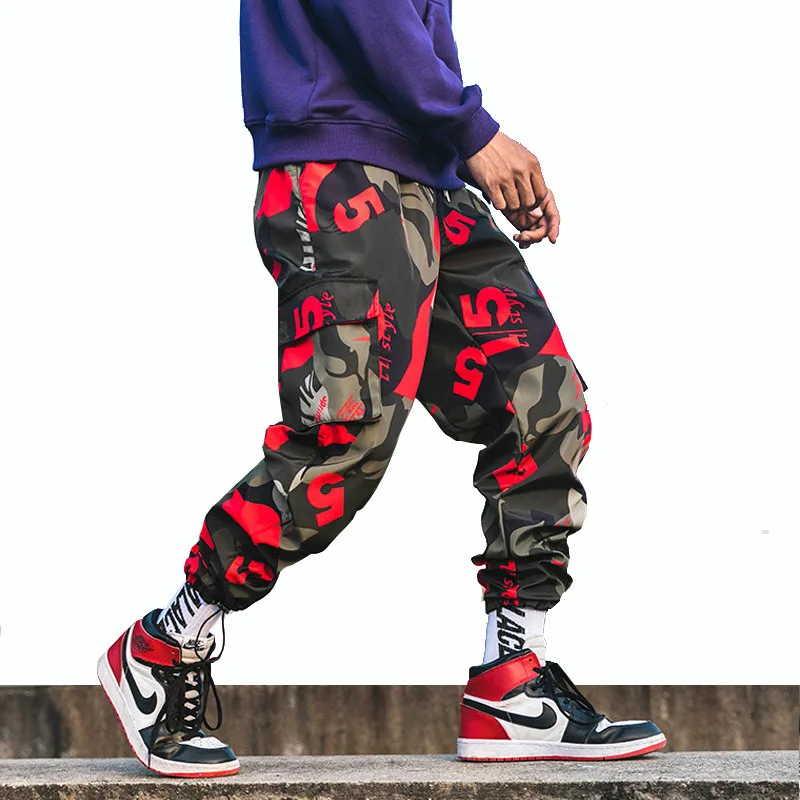 

Брюки-карго мужские камуфляжные, Джоггеры в стиле хип-хоп, тонкие брюки-султанки, Повседневная Уличная одежда, весна-лето 2019