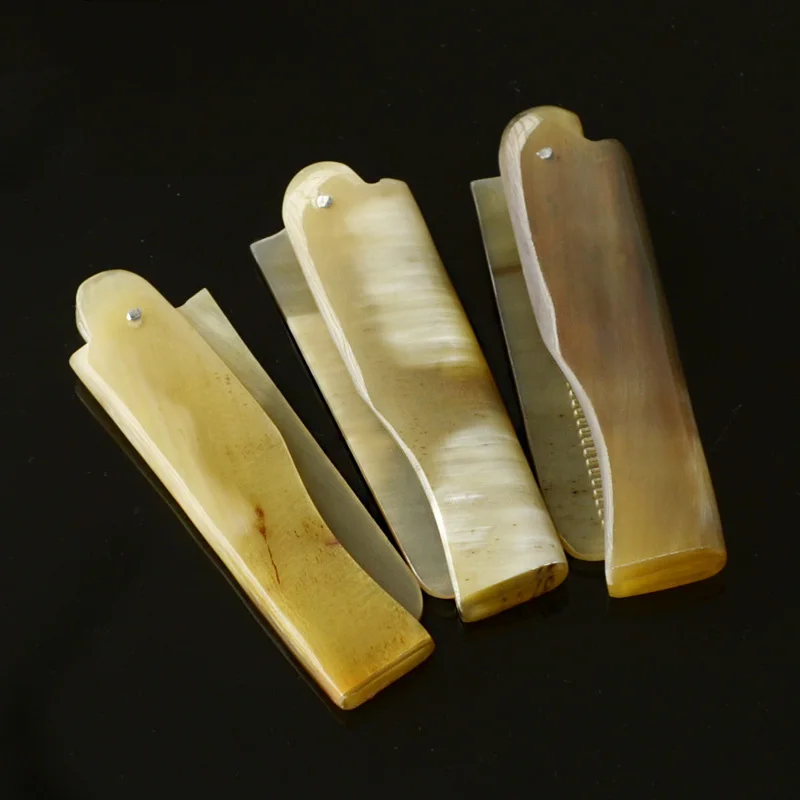 1 шт. Полезная ручная резная Антистатическая расчески из бычьего рога для