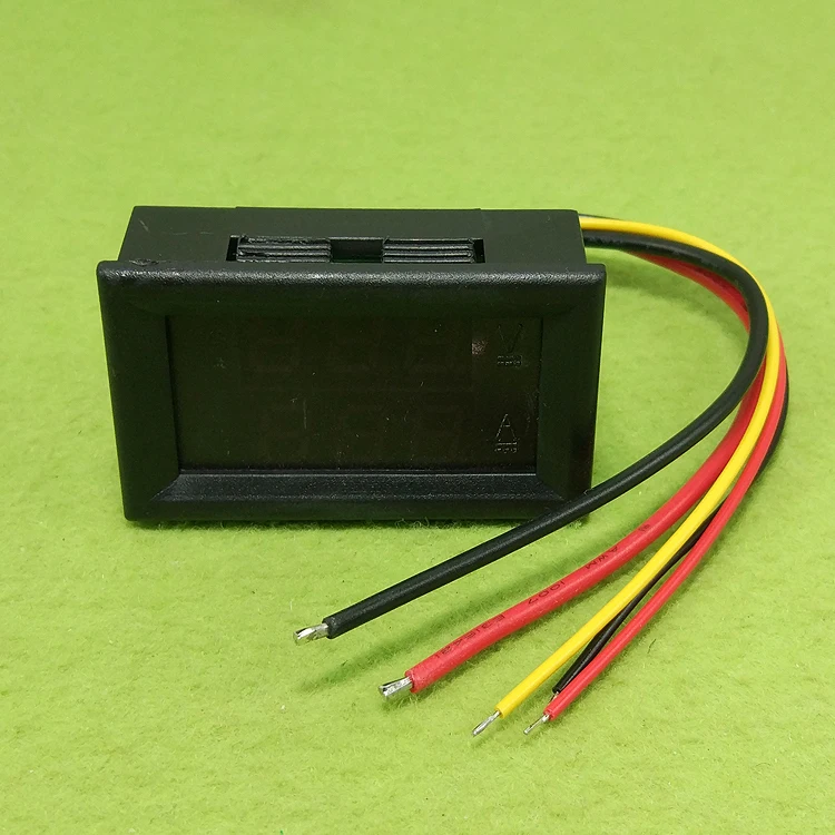 

10pcs/lot DC0-100V / 10A LED DC double display digital current voltmeter