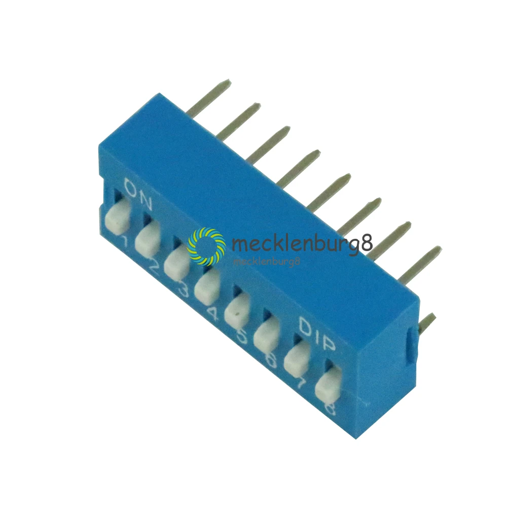 10 шт. синий 2 54 мм Шаг 8 позиционирования битный скользящий модуль DIP Switch|Запасные