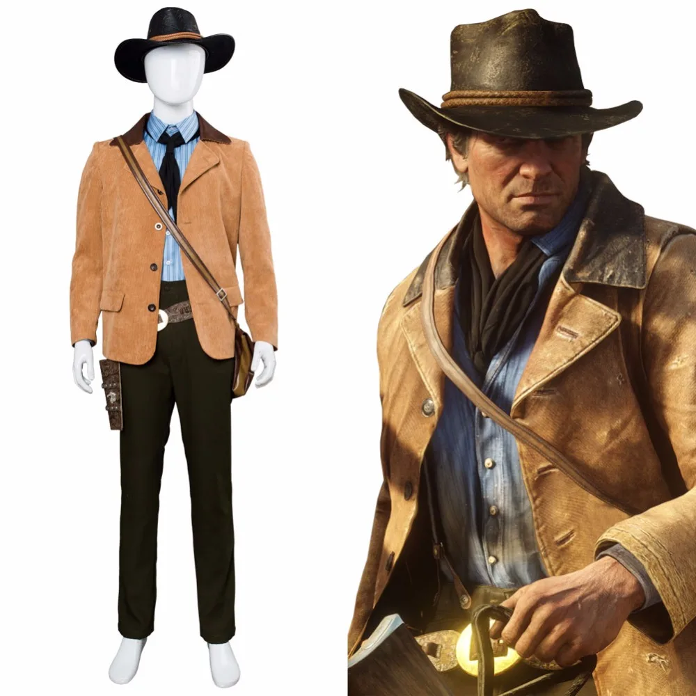Костюм для косплея Артура Моргана из игры Red Dead: выкуп 2 полный комплект мужских