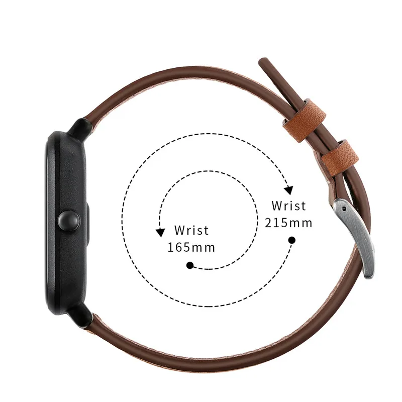 AMAZFEEL 20 мм настоящий Полный Зерна телячья кожа ремешок для часов xiaomi huami Amazfit Bip samsung s2 и samsung S4 Смарт часы