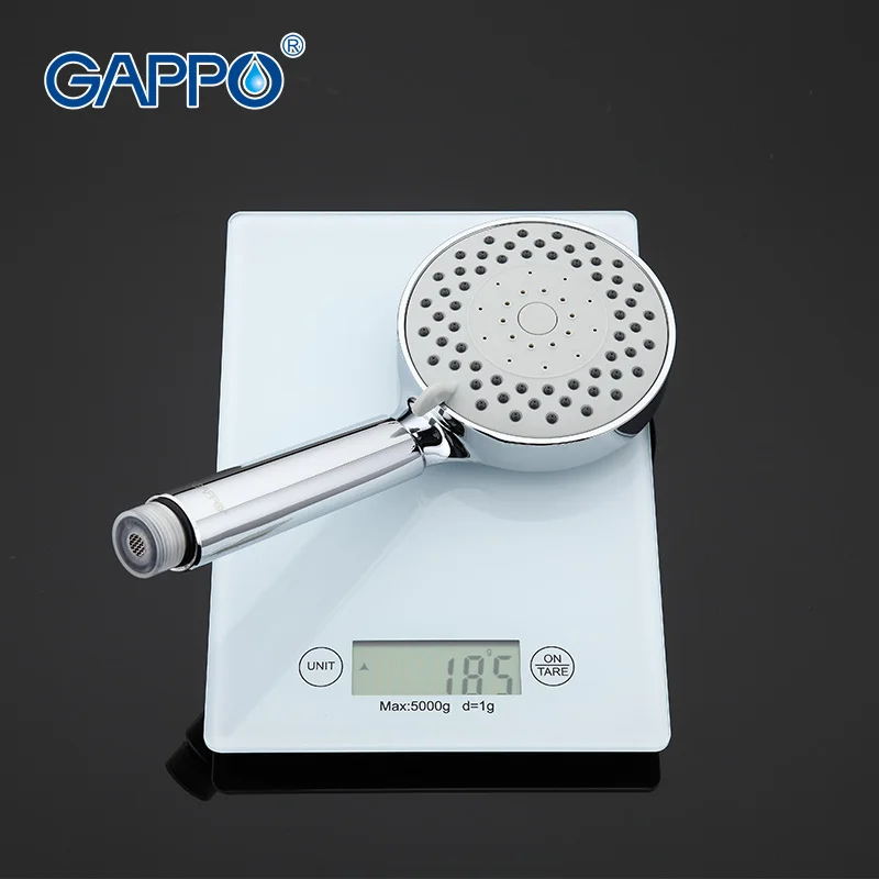 

Gappo Bathroom hand shower bath shower shower massage rainfall SPA hand Shower Head ABS chrome water save sauna mixer tap GA07
