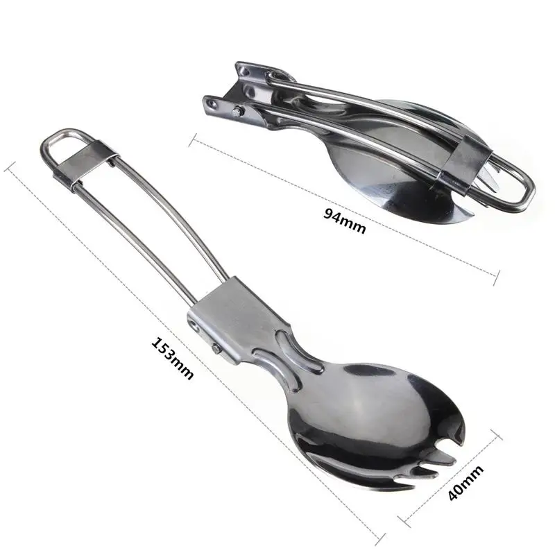 Портативный Открытый из нержавеющей стали Spork Вилка &amp Совок/Ложка инструменты