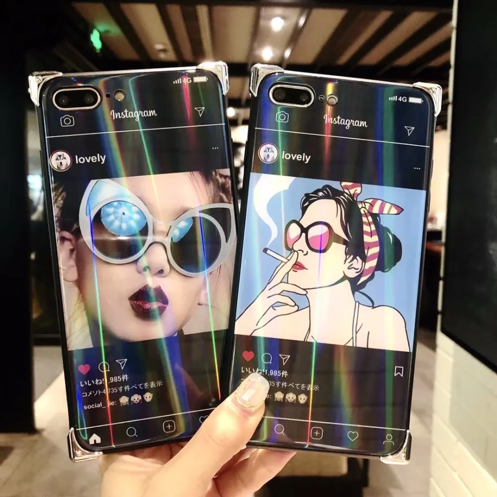 ZMASI солнца Стекло эс девушка чехол для телефона iPhone X 6 6s 7 8 плюс амортизация бампер