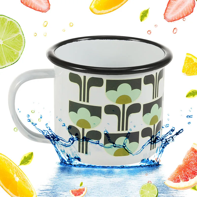 

Simple Black Edge Roll Small Fresh Design Patterns, Office and Home - Use Tea Mug