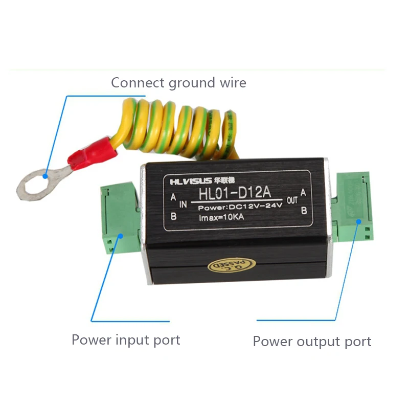 12В/24В Защита от перенапряжения питания устройство защиты молнии SPD для CCTV DC
