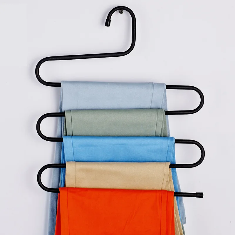 

Magic Creative Multi-Layer Clothes S-Shape Hanger Space-Saving Universal Multifunctional Pants Scarf Towel Trousers Rack