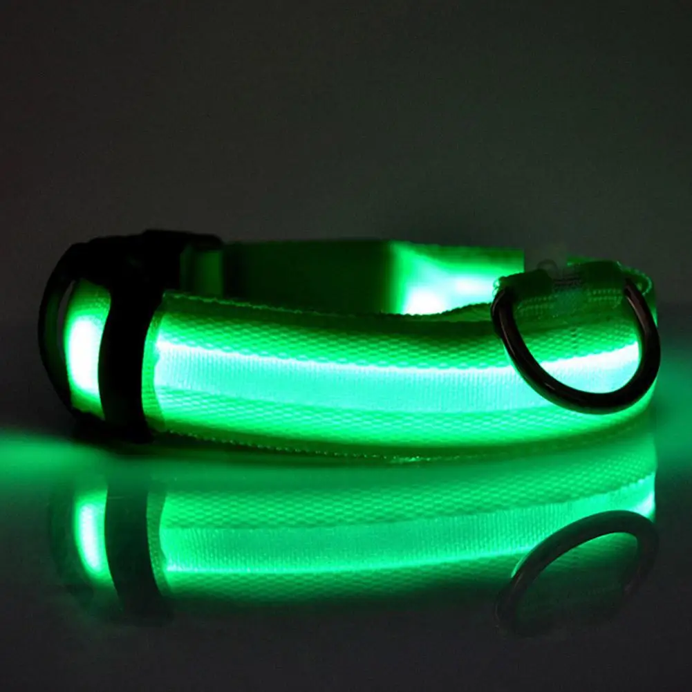 LED Pet Cat Dog Collar Night Safety Luminous Necklaces For Outdoor Walking