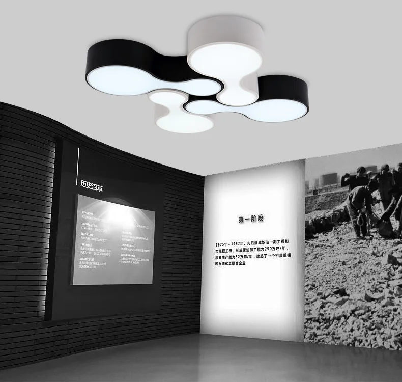 1 шт. металлические светодиодные коммерческие панели черные белые проектные