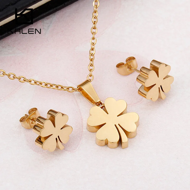 Женский ювелирный комплект из колье и серёг нержавеющей стали|jewelry sets for women|jewelry
