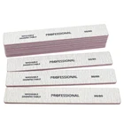 Набор серых пилок для ногтей, 10 шт., 8080, профессиональные пилочки для ногтей, прямой прямоугольник, полировка, УФ-Гель-лак, инструменты для маникюра