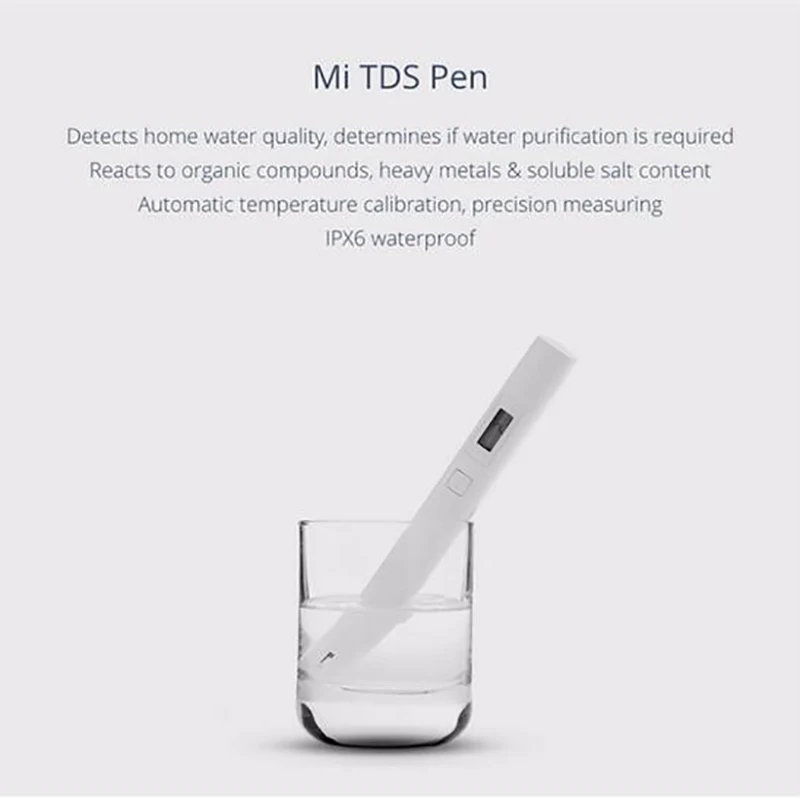 Портативный детектор чистоты воды Xiaomi MiJia Mi TDS | Электроника