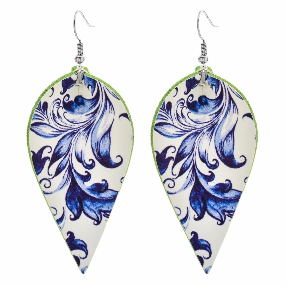 

Летние кожаные серьги с листьями, висячие серьги, мягкие светильник обручи, подарок на день рождения и Рождество