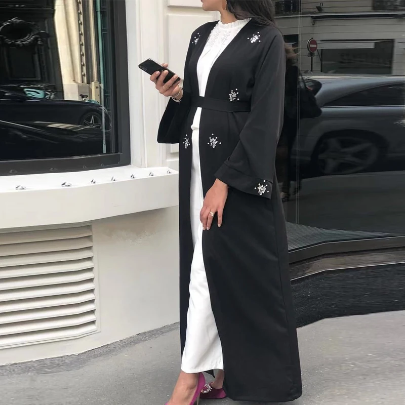 Мусульманское кимоно Abaya кафтан мусульманский хиджаб платье Caftan Marocain Ramadan Elbise qar