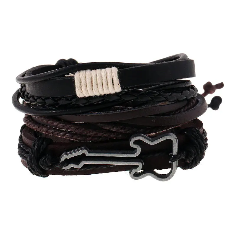 

wrap bracelet men bracelets leather hand woven Zodiac Signs bracelet male female bracelets wholesale lots bulk
