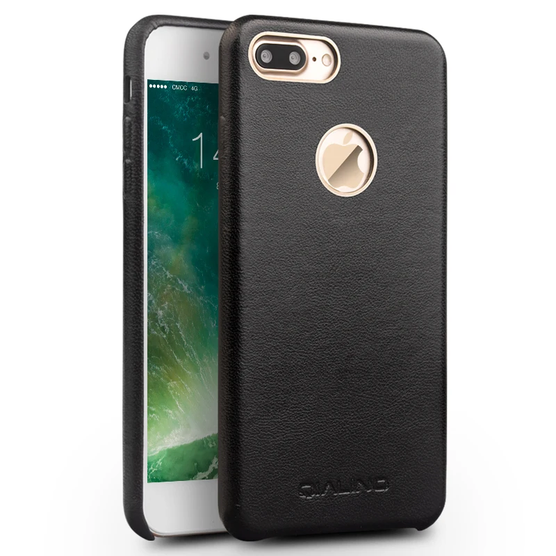 QIALINO кожаный чехол для iPhone 7 телячьей кожи Тонкий Вернуться Роскошный plus Мода