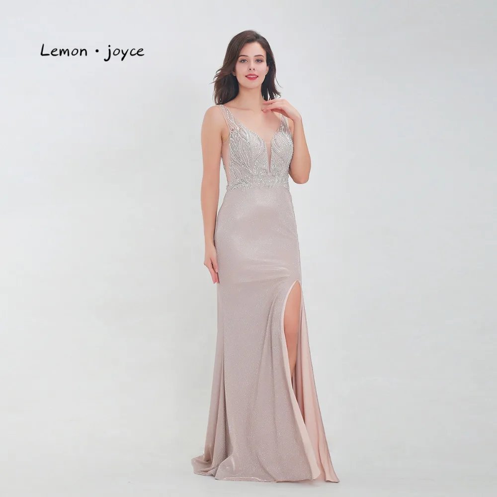 Lemon joyce Формальные Вечерние платья 2020 новый стиль v образным вырезом Сексуальная