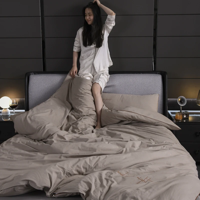 4 шт. простыня и наволочка для кровати из натурального хлопка|Комплекты