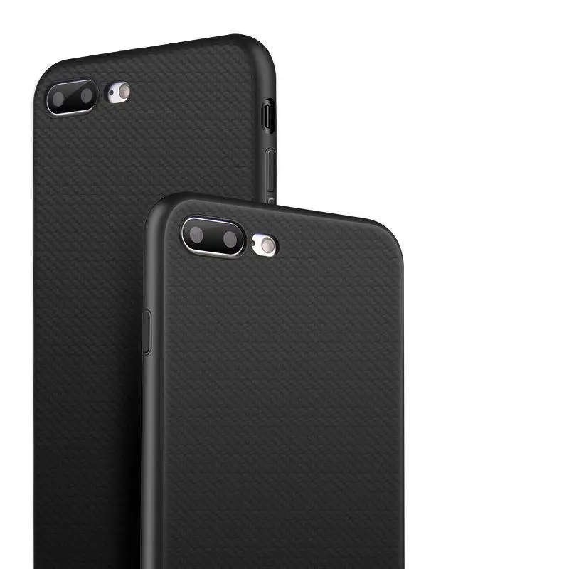 Новое поступление чехол для телефона iPhone 6 Plus 7 плюс углерода Волокно ТПУ Мягкий В