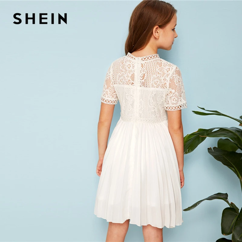 SHEIN Kiddie/красное платье в горошек с рюшами и открытыми плечами для девочек г. летнее расклешенное платье до колена с короткими рукавами для отдыха в стиле бохо