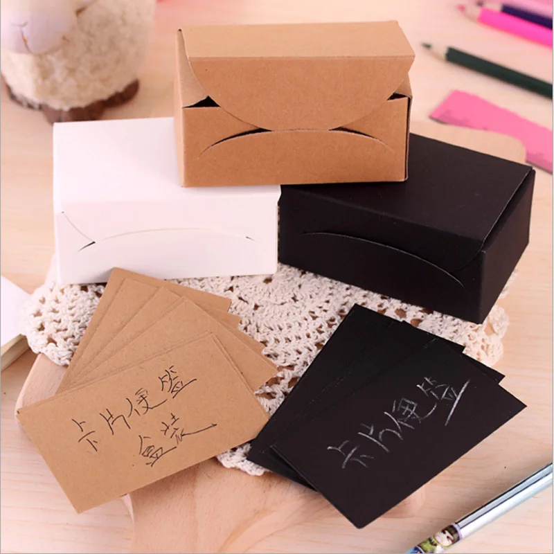 100 шт./лот сделай сам черные и белые бумажные поздравительные открытки для