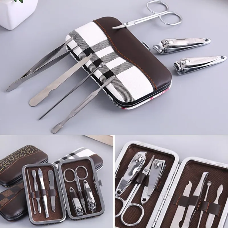 7 шт./компл. новые Маникюрные щипчики для ногтей Набор педикюра портативный
