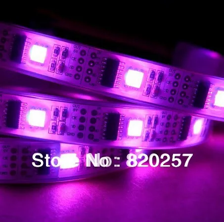 Цифровая адресная Светодиодная лента WS2801 IC 5 метров 16 4 футов 32 шт. 5050smd RGB вход