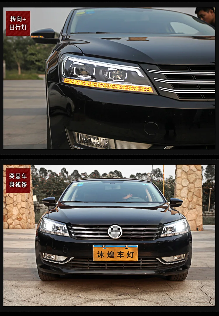 KOWELL автомобильный Стайлинг для VW Passat B7 фары 2011 2012- Америка Passat CC светодиодный фонарь DRL Bi Xenon объектив Высокий Низкий Луч
