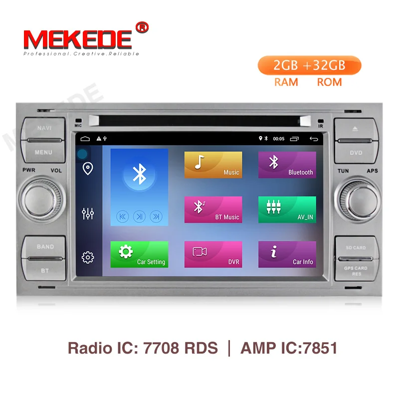 Android 9 2 + 3 2G автомобильный мультимедийный плеер gps Авторадио Din для Ford/Mondeo/Focus/Transit/C