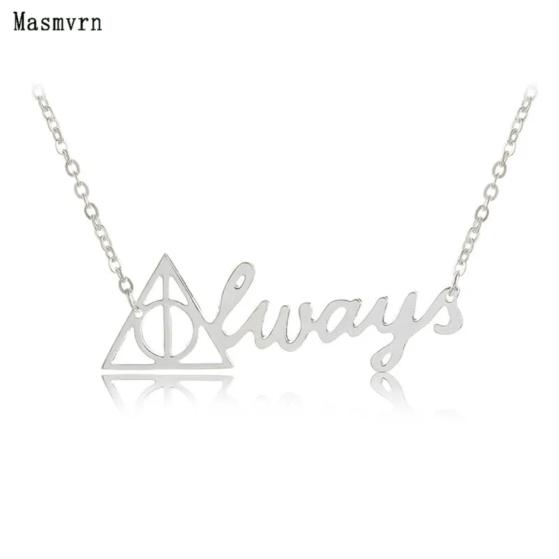 Fashion Vintage Triangular Harry Always Necklace Pendant Death Hallows Necklaces Pendants Potter For Women Wedding Jewelry | Украшения и
