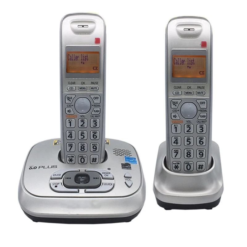 2 телефона Dect 6 0 цифровой беспроводной телефон с ответом машина Голосовая почта