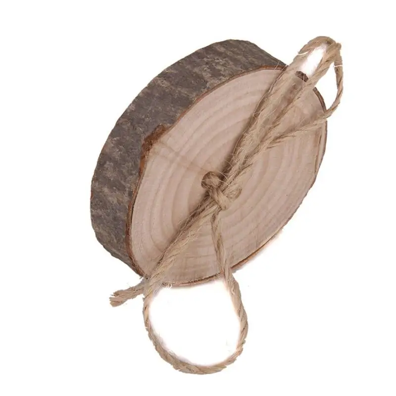 Деревенский потертый шик свадебное деревянное кольцо подушка джутовая веревка