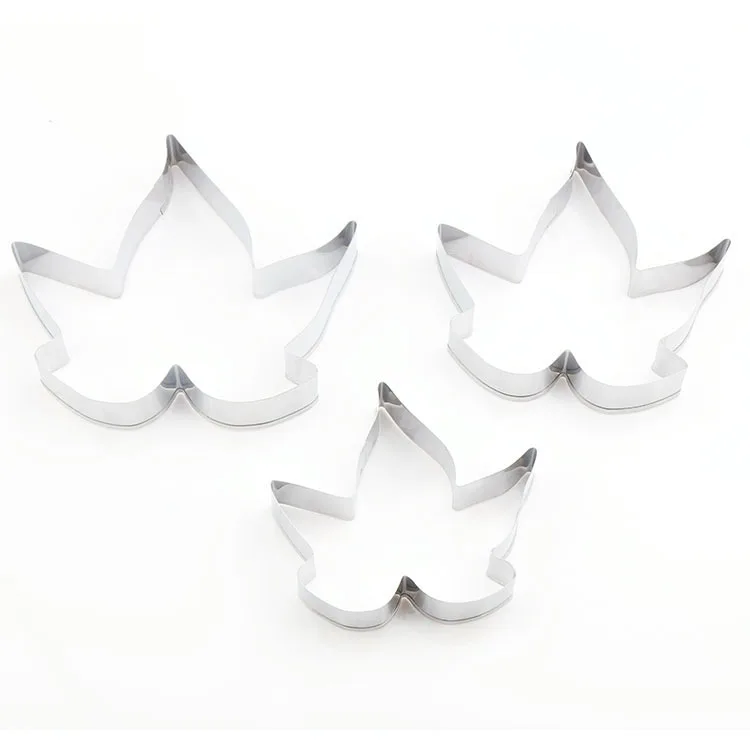 3 шт./лот кленовый лист помадка инструменты для торта нержавеющая сталь форма