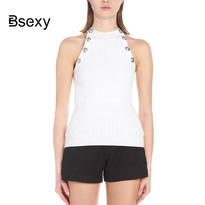 Сексуальная летняя безрукавка 2019 узкая майка женская сорочка свитер белаяая