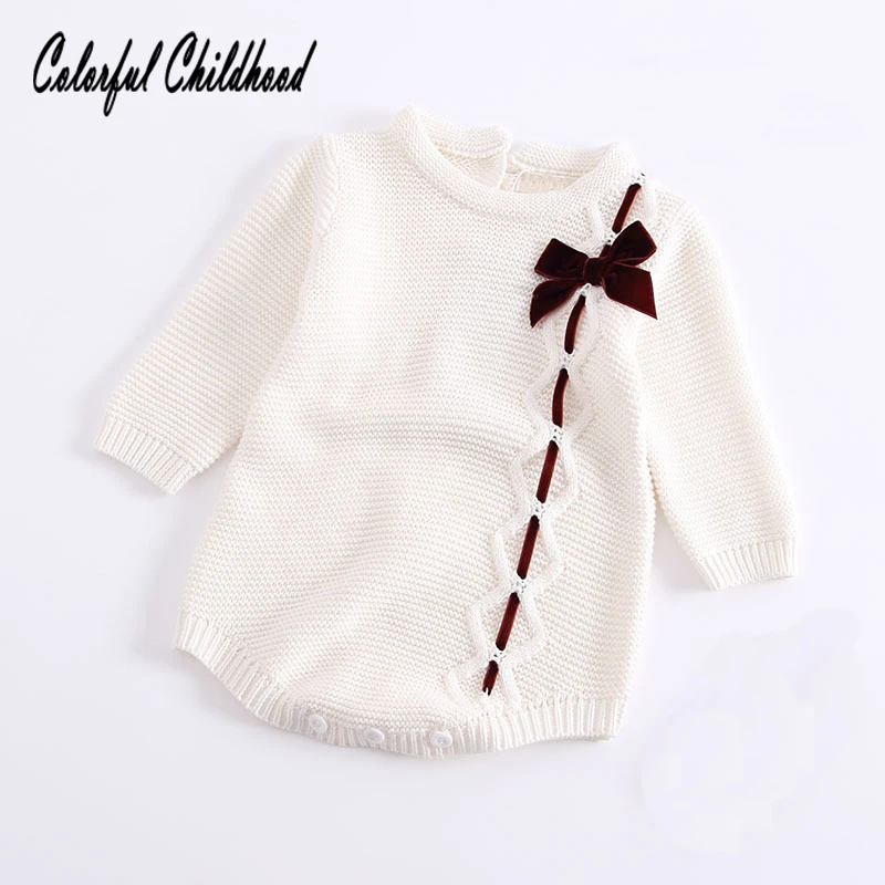 

Autumn winter children clothes baby girls romper velvet bow design long sleeve jumpsuit toddler baby overalls ifnant pajamas