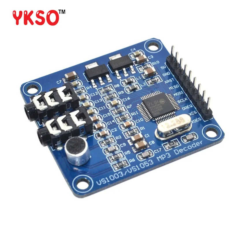 YKSO MP3 модуль декодер доска VS1003B плееры аксессуары содержащие STM32 микрофоны