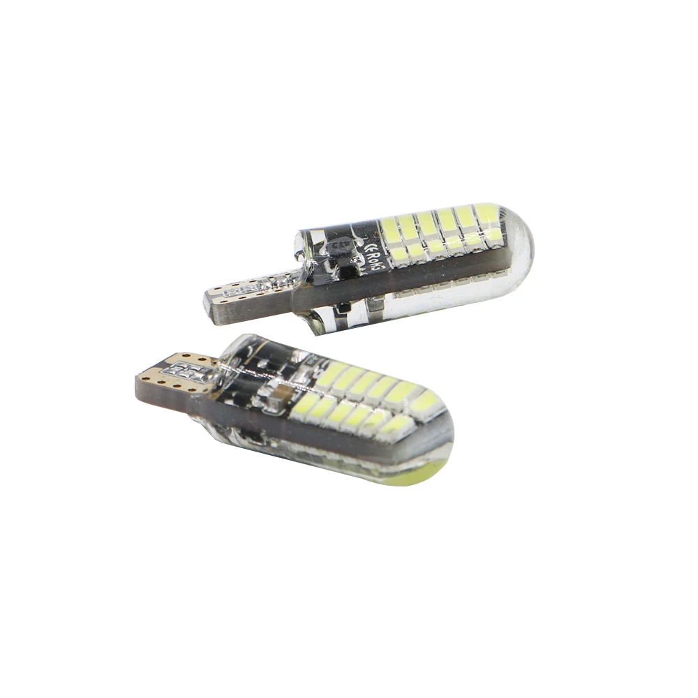 YSY 10 шт. T10 W5W светодиодный силиконовый гелевый свет 194 168 3014 24SMD светодиодные