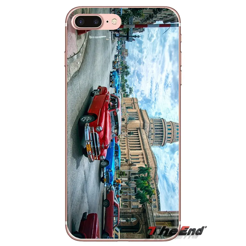 For Samsung Galaxy S3 S4 S5 Mini S6 S7 Edge S8 S9 S10 Plus Note 3 4 5 8 9 Travel Cuba Havana City Poster Transparent TPU Housing |