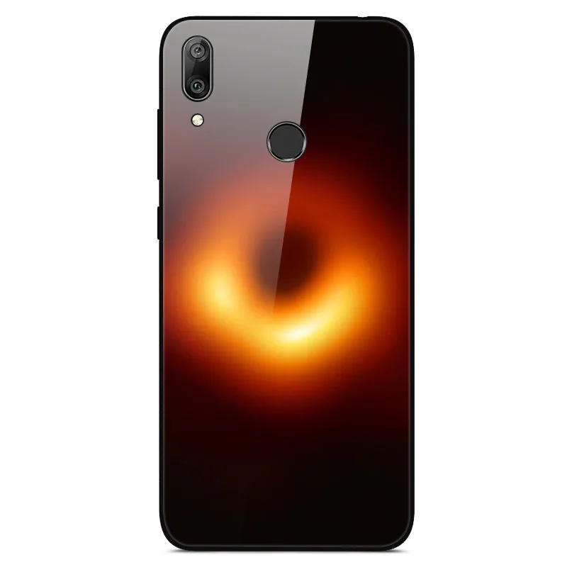Y7 чехол для huawei Y7, чехол из закаленного стекла с изображением планеты, Космический Чехол, стеклянный чехол на заднюю панель для huawei Y7 Prime Y 7, чехол - Цвет: 03